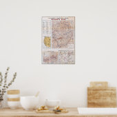 Vintage Yosemite National Park Map 1934 ポスター (キッチン)