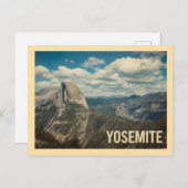 Vintage Yosemite Travel ポストカード (正面/裏面)