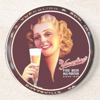 Vintage Yuenglingの女性"ビール皿"のコースター コースター