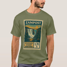Vintage Zambia Postage Stamp Tシャツ