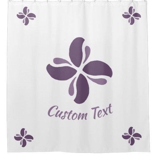 Vintage Zen Echo Lilac Kiss シャワーカーテン (正面)