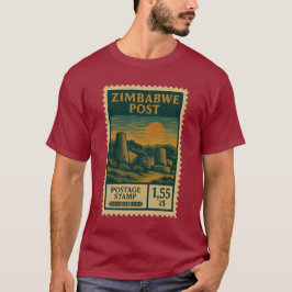 Vintage Zimbabwe Postage Stamp Tシャツ
