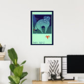 Vintage Zodiac, Astrology Aries Ram Constellation ポスター (ホームオフィス)