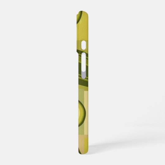 Vintage Zucchini Slice Pattern iPhone 16ケース (左側面)