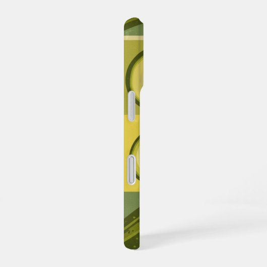 Vintage Zucchini Slice Pattern iPhone 16ケース (右側面)