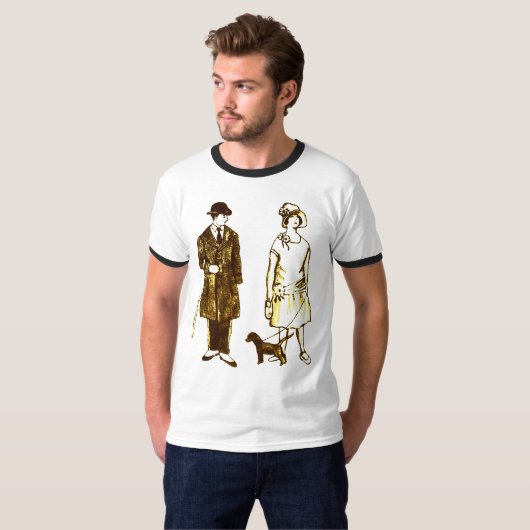 VINTAGED Men's Basic Ringer Tシャツ (正面フル)