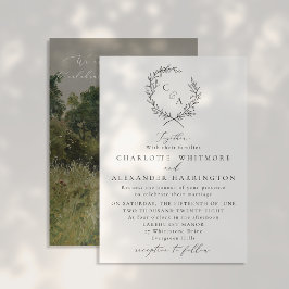 VintageField、葉のリース、ファインアート 招待状