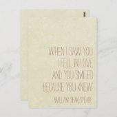 VintageLove -ウィリアム・シェイクスピアの引用文-郵便はがき ポストカード (正面/裏面)