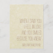 VintageLove -ウィリアム・シェイクスピアの引用文-郵便はがき ポストカード (正面)