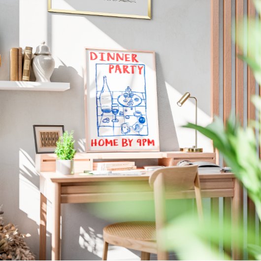 Vintager Dinner Party Bar Cart ポスター