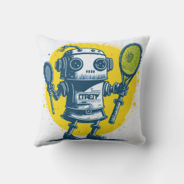 vintaje cute robot steampunk friendly IA 4 クッション