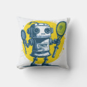 vintaje cute robot steampunk friendly IA 4 クッション (正面)