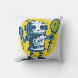 vintaje cute robot steampunk friendly IA 4 クッション