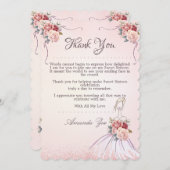 Vintange Sweet 16 / Quinceaeneraありがとうございました 招待状 (正面/裏面)