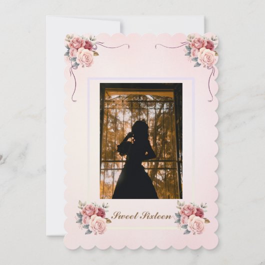 Vintange Sweet 16 / Quinceaeneraありがとうございました 招待状 (裏面)