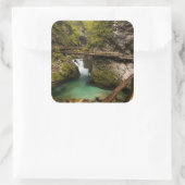 Vintgarの峡谷渓谷を通る木の通路 スクエアシール (バッグ)