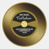 Vinyl 45 ゴールドレコード 個人宛名シール ラウンドシール (正面)