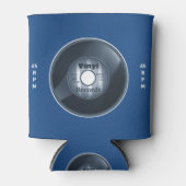 VINYL 45 RPMレコード、青 缶クーラー (正面)