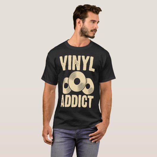 Vinyl Addict Tシャツ (正面フル)