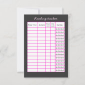 Vinyl & Books Personalized Reading Tracker Card 招待状 (正面)