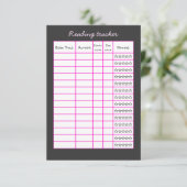 Vinyl & Books Personalized Reading Tracker Card 招待状 (スタンド正面)