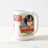 Vinyl Diner Records & Coffee – レトロ音楽 コーヒーマグカップ (正面右)