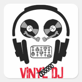 Vinyl DJ Squareステッカー スクエアシール