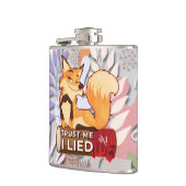 Vinyl Flask 6oz : Trust Me (ライトグレー) フラスク (左)