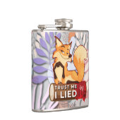 Vinyl Flask 6oz : Trust Me (ライトグレー) フラスク (右)