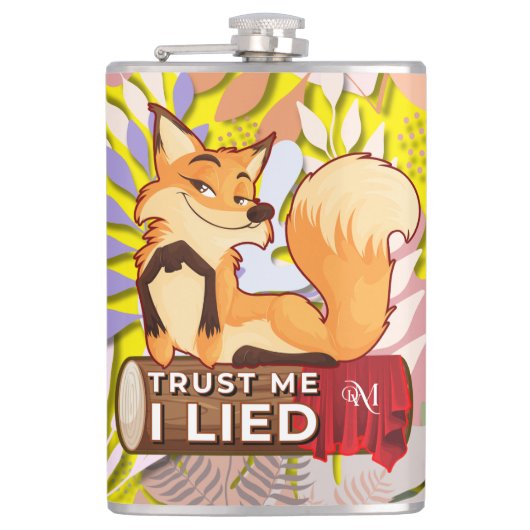 Vinyl Flask 8oz : Trust Me (イエロー) フラスク (正面)