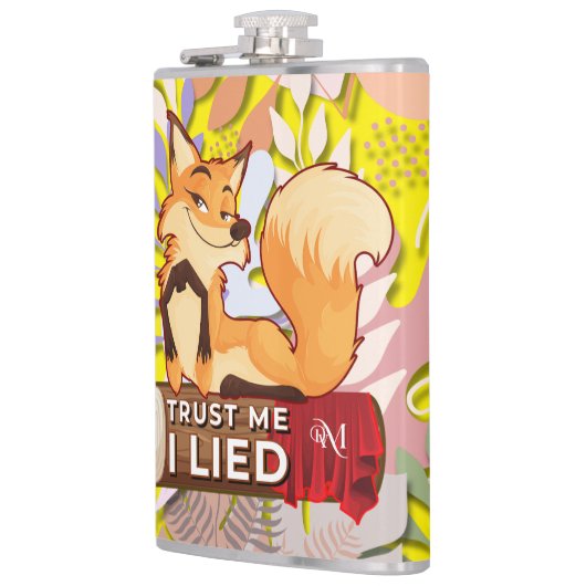 Vinyl Flask 8oz : Trust Me (yellow) フラスク (左)
