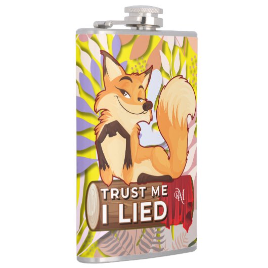 Vinyl Flask 8oz : Trust Me (yellow) フラスク (右)