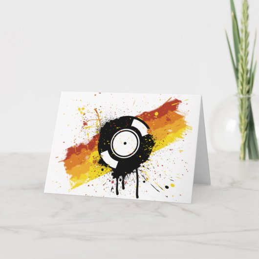 Vinyl Graffiti - DJ record DJing DJs Disk Jockey カード (正面)