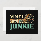 Vinyl Junkie LP Records DJ Turntable Music Collect ポストカード (正面/裏面)