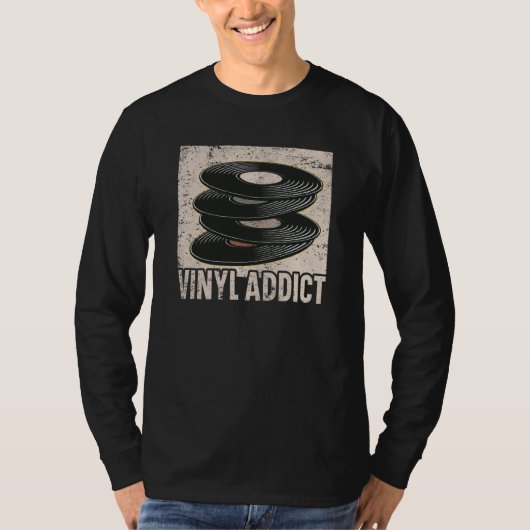 Vinyl Player Vinyl Record Player Music Tシャツ (正面)