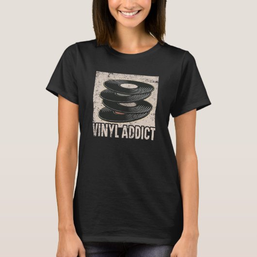 Vinyl Player Vinyl Record Player Music Tシャツ (正面)