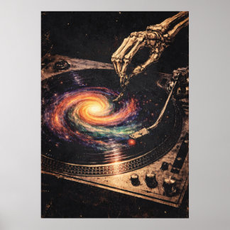 Vinyl Reaper, Retro-Grungy Music Art, Abstract ポスター