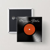 Vinyl Record 缶バッジ (正面&裏面)