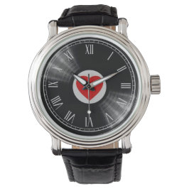 Vinyl record and music elements Watch 腕時計
