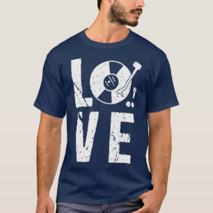 Vinyl Record Music EDMレトロ Tシャツ