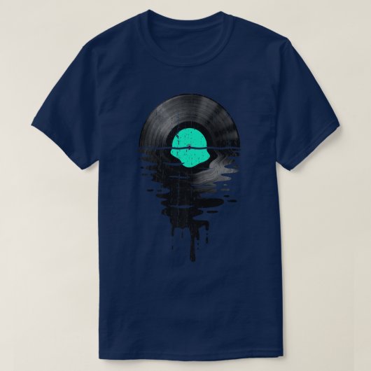 Vinyl Record Music LP Classic 80s Sunset  Tシャツ (デザイン正面)