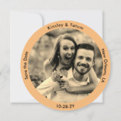 Vinyl Record Photo Save the Date Sepia セーブザデート (裏面)