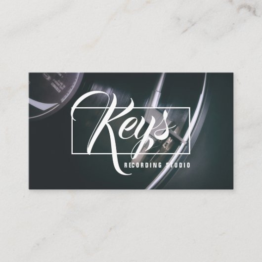 Vinyl Record, Recording Studioミュージックショップ 名刺 (正面)