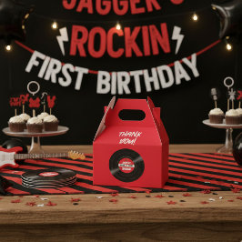 Vinyl Record Rock and Roll Birthday Red Gable フェイバーボックス