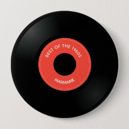 Vinyl Record Single "45" Design Button 缶バッジ