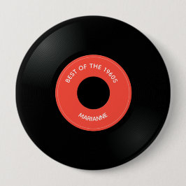 Vinyl Record Single "45" Design Button 缶バッジ