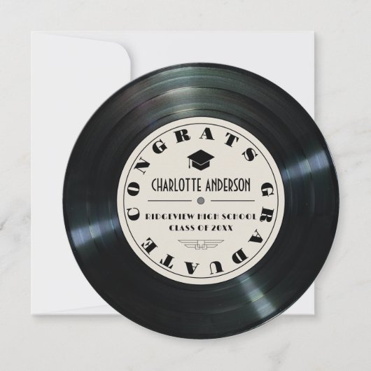 Vinyl Record Tan卒業発表 カード (正面)