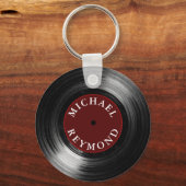 vinyl record with my name キーホルダー (裏面)