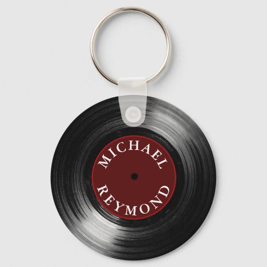 vinyl record with my name キーホルダー (裏面)