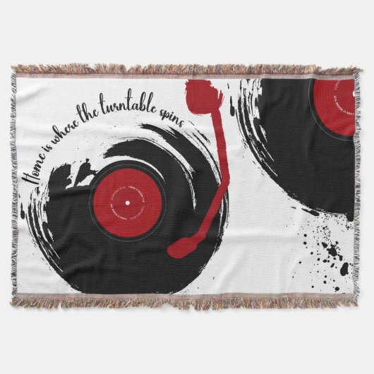 Vinyl Records Homeはターンテーブルの回転 スローブランケット (正面)
